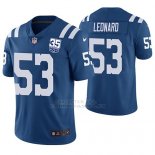 Camiseta NFL Limited Hombre Indianapolis Colts Darius Leonard Azul 35th Anniversary Vapor Untouchable