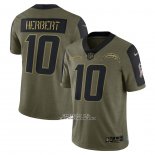 Camiseta NFL Limited Los Angeles Chargers Justin Herbert 2021 Salute To Service Verde