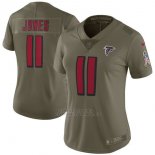 Camiseta NFL Limited Mujer Atlanta Falcons 11 Jones Verde