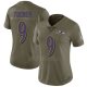 Camiseta NFL Limited Mujer Baltimore Ravens 9 Justin Tucker Verde Stitched 2017 Salute To Service