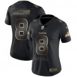 Camiseta NFL Limited Mujer Baltimore Ravens Jackson Vapor Untouchable Negro