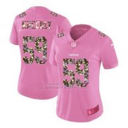 Camiseta NFL Limited Mujer Carolina Panthers 59 Luke Kuechly Rosa 2017 Vapor Untouchable