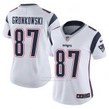 Camiseta NFL Limited Mujer New England Patriots 87 Gronkowski Blanco