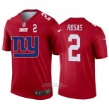Camiseta NFL Limited New York Giants Rosas Big Logo Number Rojo