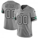 Camiseta NFL Limited New York Jets Personalizada Team Logo Gridiron Gris