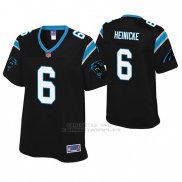 Camiseta NFL Mujer Carolina Panthers Taylor Heinicke Negro Pro Line