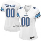 Camiseta NFL Mujer Detroit Lions Personalizada Blanco