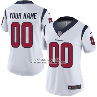 Camiseta NFL Mujer Houston Texans Personalizada Blanco