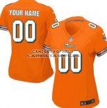 Camiseta NFL Mujer Miami Dolphins Personalizada Naranja