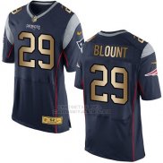 Camiseta New England Patriots Blount Profundo Azul Nike Gold Elite NFL Hombre