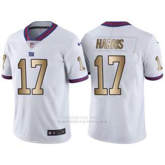 Camiseta New York Giants Harris Blanco Nike Gold Legend NFL Hombre