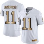 Camiseta Oakland Raiders Janikowski Blanco Nike Gold Legend NFL Hombre