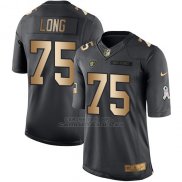 Camiseta Oakland Raiders Long Negro 2016 Nike Gold Anthracite Salute To Service NFL Hombre