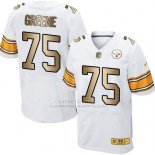 Camiseta Pittsburgh Steelers Greene Blanco Nike Gold Elite NFL Hombre