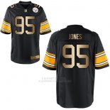 Camiseta Pittsburgh Steelers Jones Negro Nike Gold Game NFL Hombre Camiseta Pittsburgh Steelers Jones Negro Nike Gold Game NFL Hombre