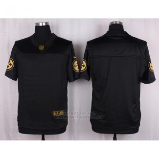 Camiseta Pittsburgh Steelers Negro Nike Elite Pro Line Gold NFL Hombre