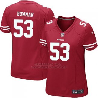 Camiseta San Francisco 49ers Bowman Rojo Nike Game NFL Mujer