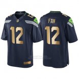 Camiseta Seattle Seahawks Fan Profundo Azul Nike Gold Game NFL Hombre