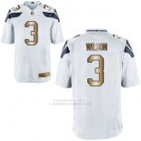 Camiseta Seattle Seahawks Wilson Blanco Nike Gold Game NFL Hombre