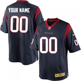 Camiseta Houston Texans Profundo Azul Hombre Nike Gold Elite NFL