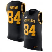 Camisetas Sin Mangas NFL Limited Hombre Pittsburgh Steelers 84 Brown Negro