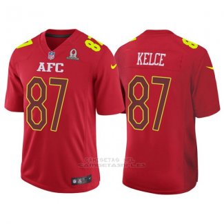 Camiseta AFC Kelce Rojo 2017 Pro Bowl NFL Hombre