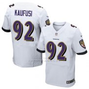 Camiseta Baltimore Ravens Kaufusi Blanco Nike Elite NFL Hombre