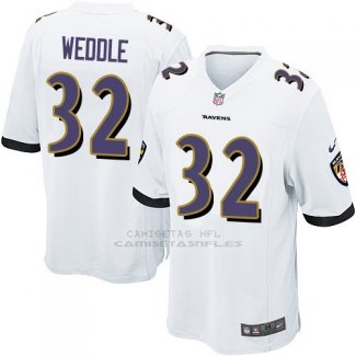 Camiseta Baltimore Ravens Weddle Blanco Nike Game NFL Nino