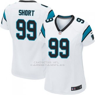 Camiseta Carolina Panthers Short Blanco Nike Game NFL Mujer