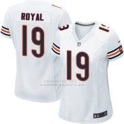 Camiseta Chicago Bears Royal Blanco Nike Game NFL Mujer