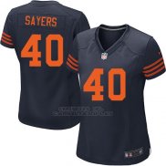 Camiseta Chicago Bears Sayers Marron Negro Nike Game NFL Mujer