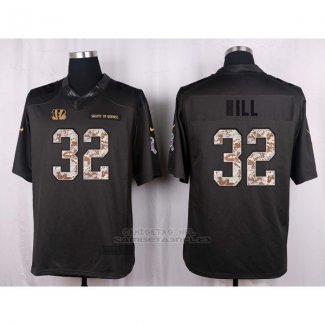 Camiseta Cincinnati Bengals Hill Apagado Gris Nike Anthracite Salute To Service NFL Hombre