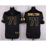 Camiseta Cleveland Browns Shelton Negro Nike Elite Pro Line Gold NFL Hombre
