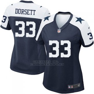 Camiseta Dallas Cowboys Dorsett Negro Blanco Nike Game NFL Mujer