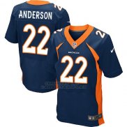 Camiseta Denver Broncos Anderson Azul Nike Elite NFL Hombre