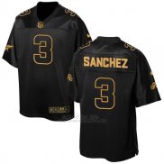 Camiseta Denver Broncos Sanghez Negro 2016 Nike Elite Pro Line Gold NFL Hombre