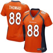 Camiseta Denver Broncos Thomas Naranja Nike Game NFL Mujer