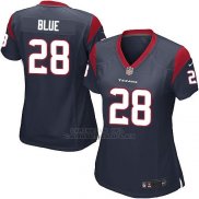 Camiseta Houston Texans Blue Negro Nike Game NFL Mujer