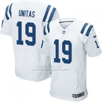 Camiseta Indianapolis Colts Unitas Blanco Nike Elite NFL Hombre