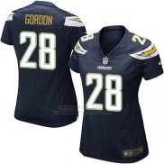 Camiseta Los Angeles Chargers Gordon Negro Nike Game NFL Mujer