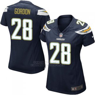 Camiseta Los Angeles Chargers Gordon Negro Nike Game NFL Mujer