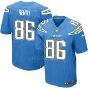 Camiseta Los Angeles Chargers Henry Azul Nike Elite NFL Hombre
