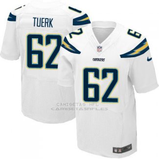 Camiseta Los Angeles Chargers Tuerk Blanco Nike Elite NFL Hombre