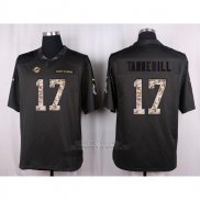 Camiseta Miami Dolphins Tannehill Apagado Gris Nike Anthracite Salute To Service NFL Hombre