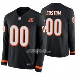 Camiseta NFL Cincinnati Bengals Personalizada Negro Therma Manga Larga