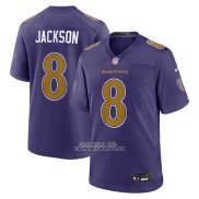 Camiseta NFL Game Baltimore Ravens Lamar Jackson Alterno Violeta1