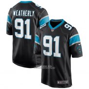 Camiseta NFL Game Carolina Panthers Stephen Weatherly Negro