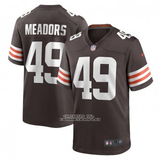 Camiseta NFL Game Cleveland Browns Nate Meadors Marron