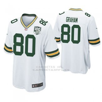 Camiseta NFL Game Hombre Green Bay Packers Jimmy Graham Blanco 100th Anniversary