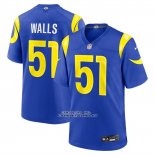 Camiseta NFL Game Los Angeles Rams Eddie Walls III Azul Camiseta NFL Game Los Angeles Rams Eddie Walls III Azul